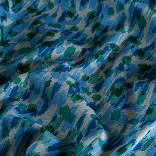 Джинс стрейч 015-16335 голубой принтованный