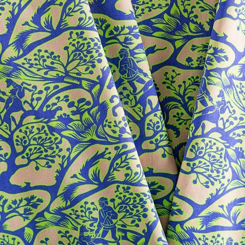 Шерсть плательная 066-02265 песочный принтованный