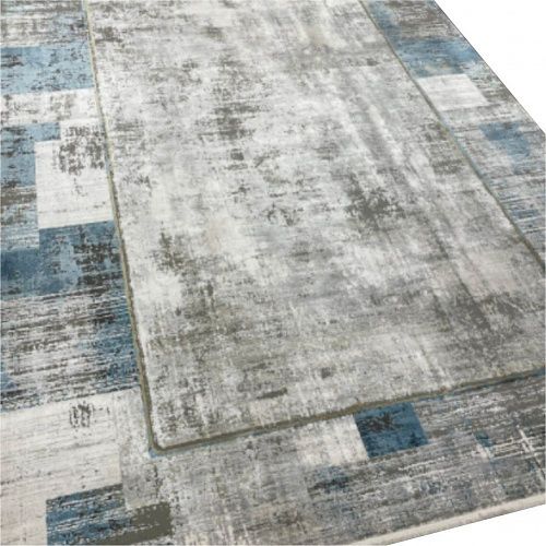 Ковер прямоугольный 200х290 см Woolknot Craft M426B темно-серый/синий