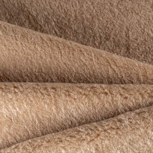 Мех искусственный К30-284 бежевый однотонный