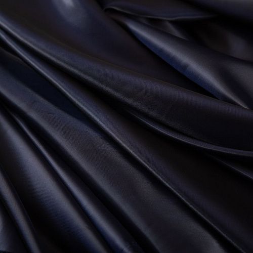 Ткань подкладочная 045-18926 черно-синий однотонный