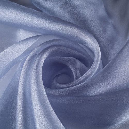 Органза К33-991 серо-голубой однотонный