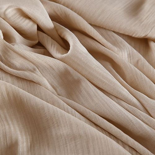 Ткань плательно-рубашечная 049-17562 экрю однотонный