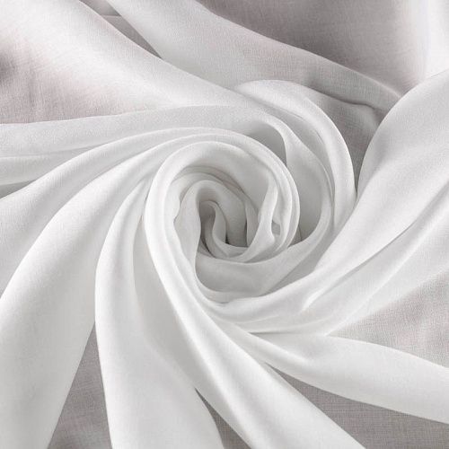 Штапель К33-288 белый однотонный