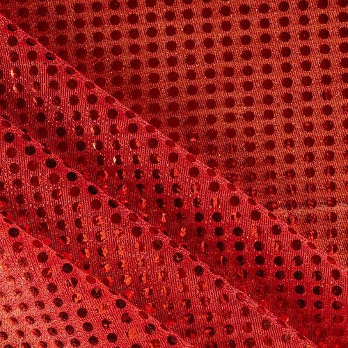 Пайетки на трикотаже К33-1019 красный 