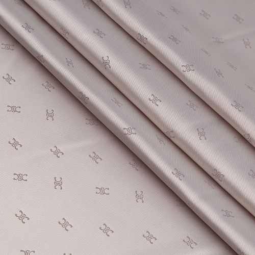 Ткань подкладочная 045-20858 серо-бежевый жаккардовый