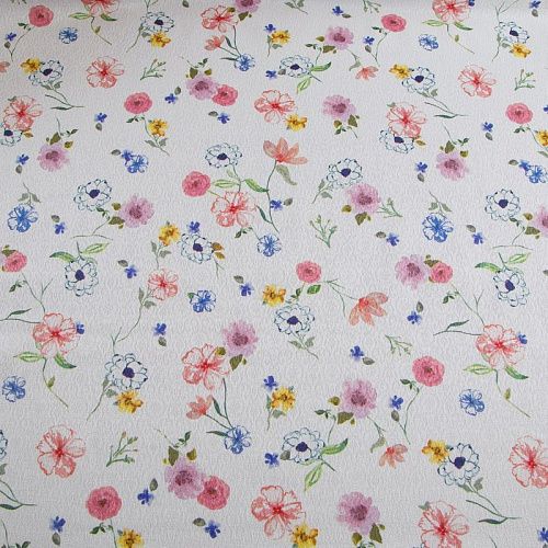 Жаккард стрейч 017-02946 белый принтованный