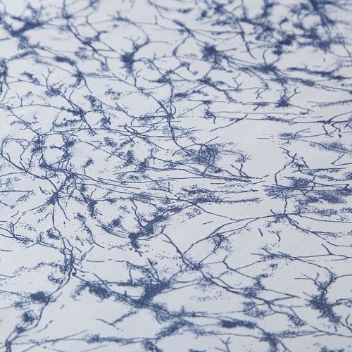 Шифон шелковый 068-20067 молочный принтованный