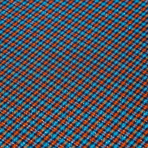 Ткань костюмная с люрексом 025-12135 лазурно-оранжевый