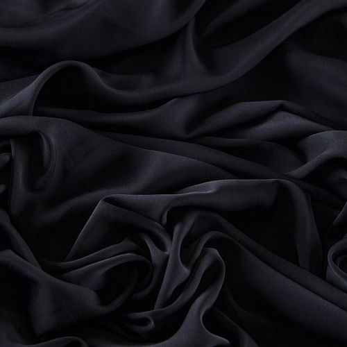 Креп стрейч 026-13129 черный однотонный