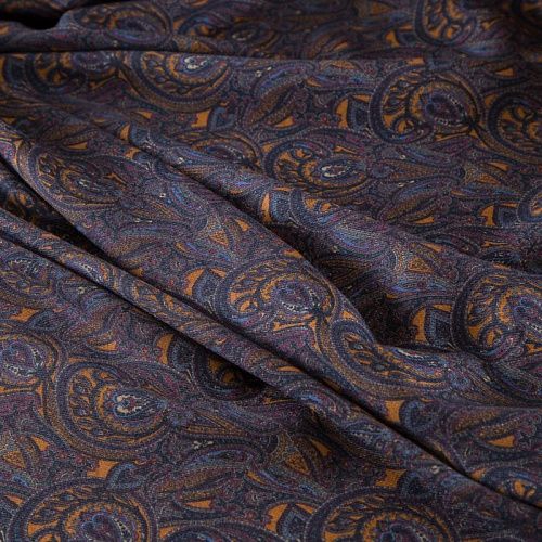 Шерсть плательная Etro 066-19191 пыльно-фиолетовый принтованный