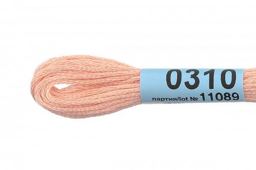 Нитки для вышивания Gamma мулине 8 м 0310 светло-персиковый