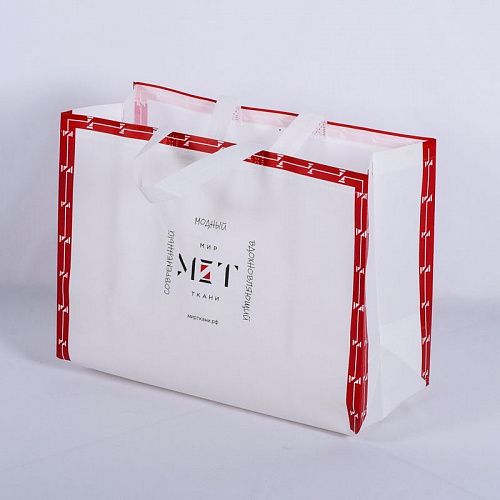 Сумка-шоппер 33x45x19 см TI-19 белый/красный