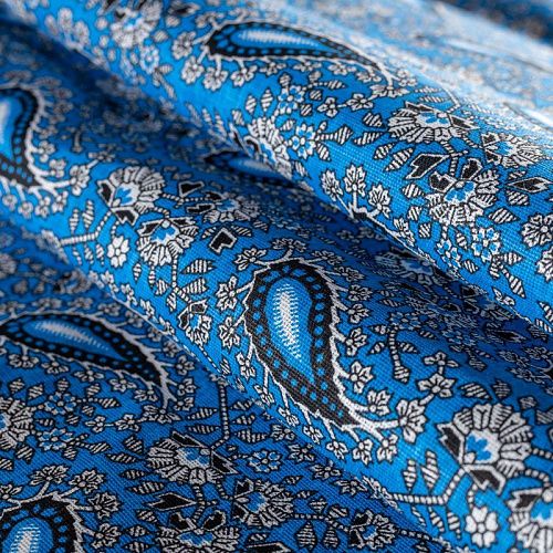 Бязь 007-00686 синий принтованный