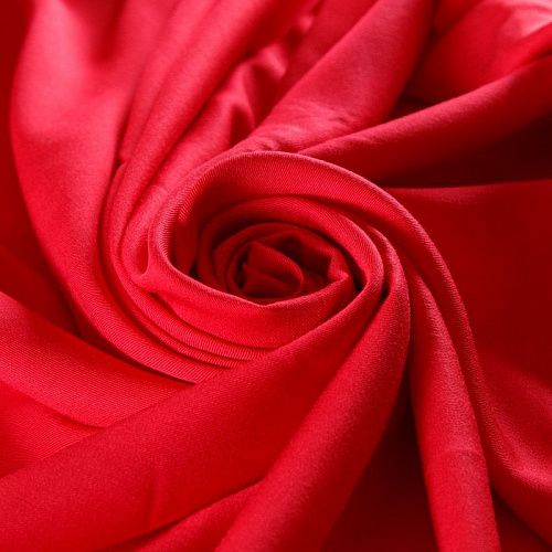 Твил-штапель 069-13120 красный однотонный