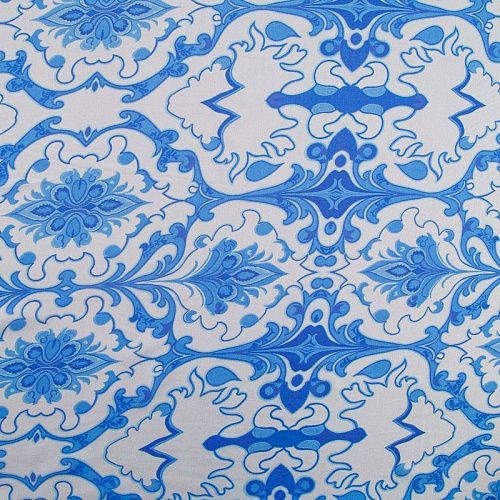 Шифон 068-17688 белый принтованный