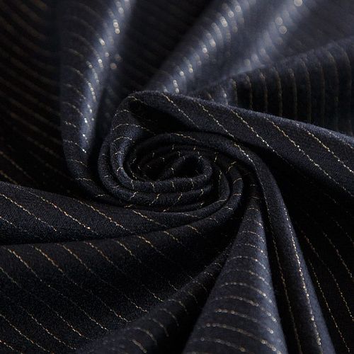 Ткань костюмная 025-16192 черный с люрексом