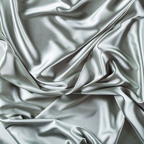 Шелк натуральный К15-1210 серебристый однотонный