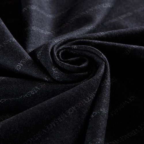 Ткань костюмная Versace 025-19085 темно-серый принтованный