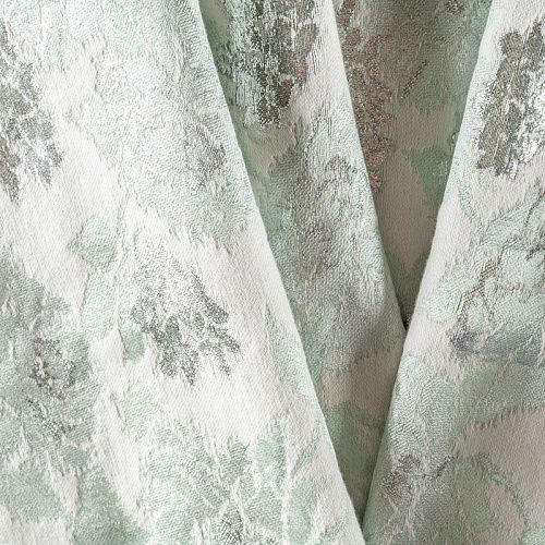 Жаккард с люрексом К01-391 серебристо-мятный