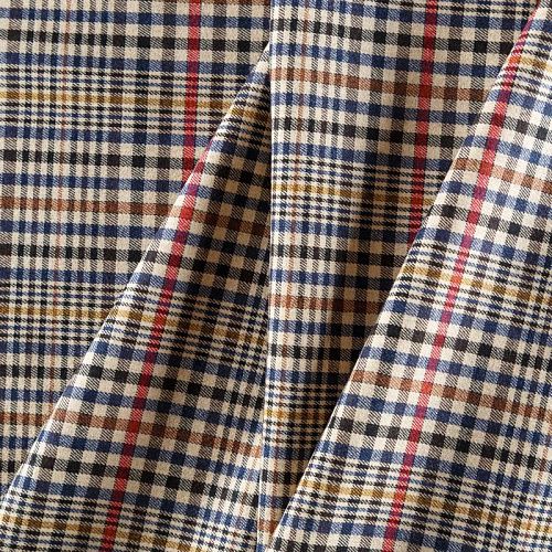 Ткань костюмная 025-05984 бежевый принтованный