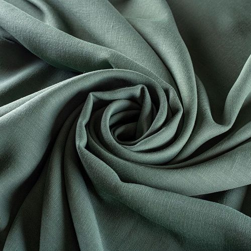 Лен-вискоза 035-01117 оливково-зеленый однотонный