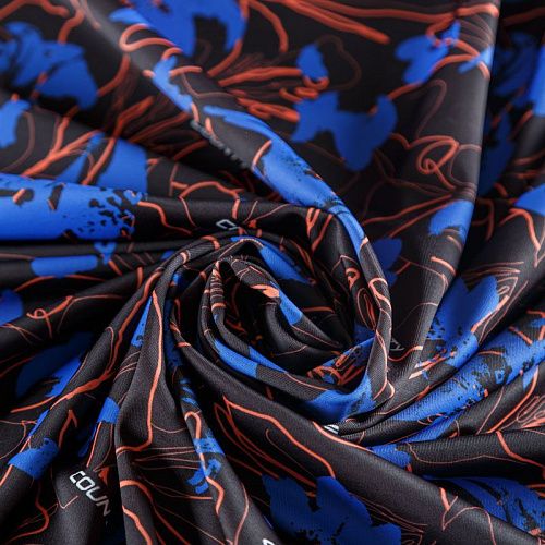 Лайкра 005-05963 черный принтованный