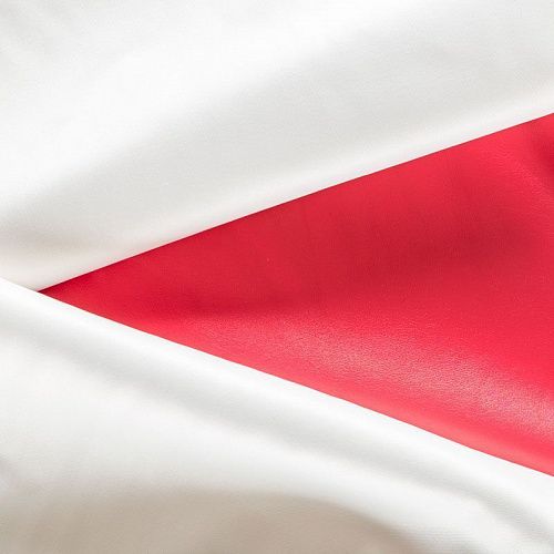 Экокожа К14-565 кораллово-красный однотонный