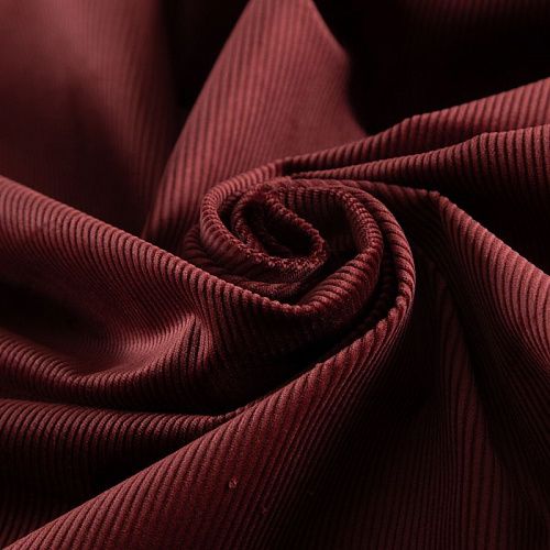 Вельвет стрейч 008-20781 вишневый однотонный