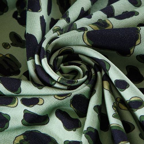 Футер 2-х нитка 062-12504 дымчато-зеленый принтованный