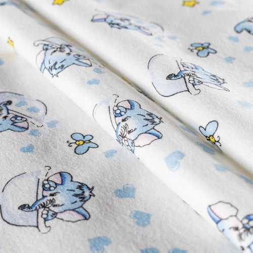 Фланель 060-00648 белый принтованный