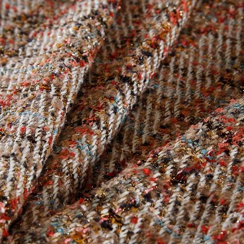 Твид Balenciaga 052-19146 бежевый мультиколор