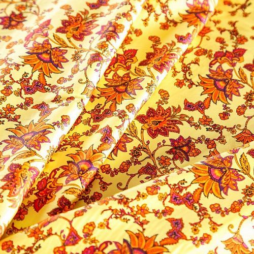 Хлопок 063-02046 банановый принтованный