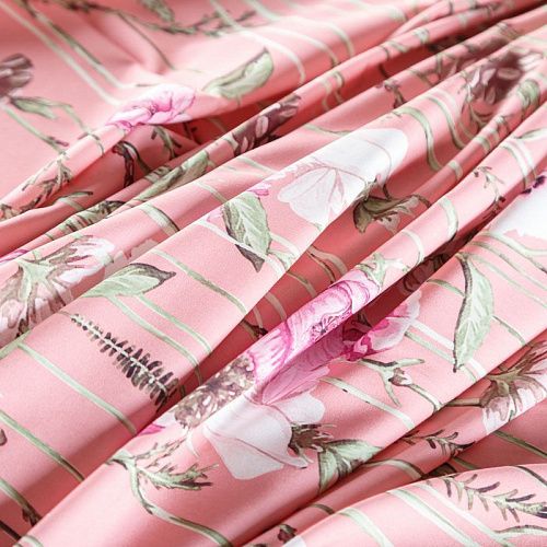 Вискоза "Лоренцо" 009-02463 розовый принтованный