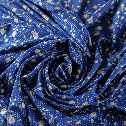 Вискоза "Лоренцо" 036-08359 синий принтованный