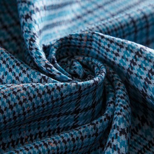 Ткань костюмная 025-14911 голубой принтованный