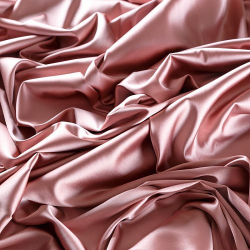 Сатин стрейч 001-09751 пыльно-розовый однотонный