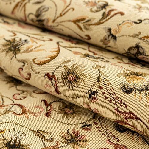 Гобелен гостиный 513-02-62 песочный цветочный узор