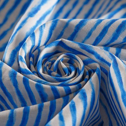 Лен натуральный 035-14632 молочный принтованный