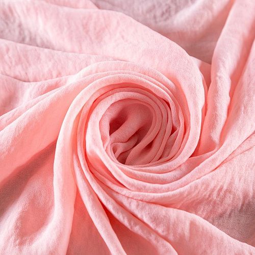 Креп-шифон жатка 027-09831 персиково-розовый однотонный