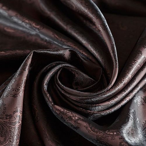 Ткань подкладочная К28-506 горький шоколад жаккардовый