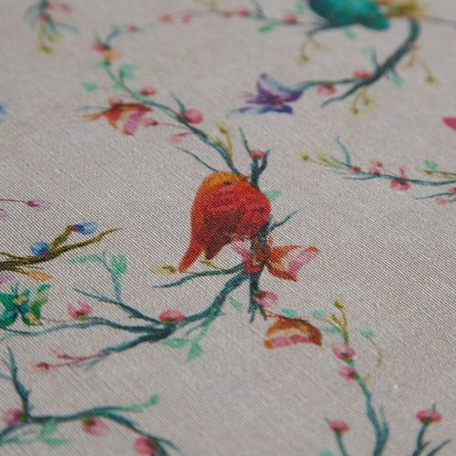 Ткань портьерная H-280 см 19-02-15860 экрю принтованный