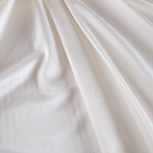 Сатин стрейч 001-16377 айвори однотонный