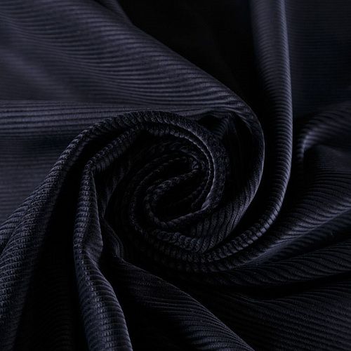 Вельвет 008-05756 черный однотонный