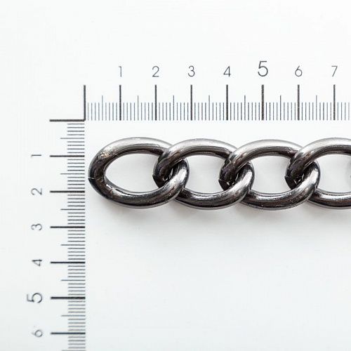 Цепь декоративная 22 мм металл 01-22-под темный никель 