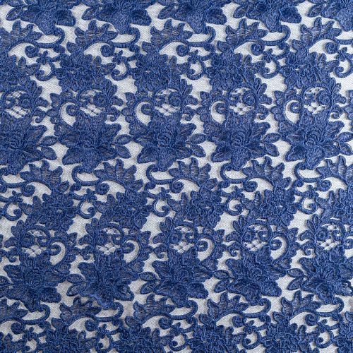 Гипюр на сетке К19-707 синий