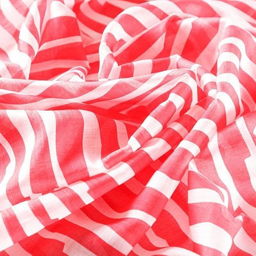 Батист К33-133 бело-красный