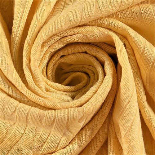 Трикотаж 056-10479 светло-желтый однотонный