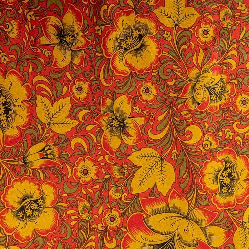 Бязь 007-00692 красный принтованный