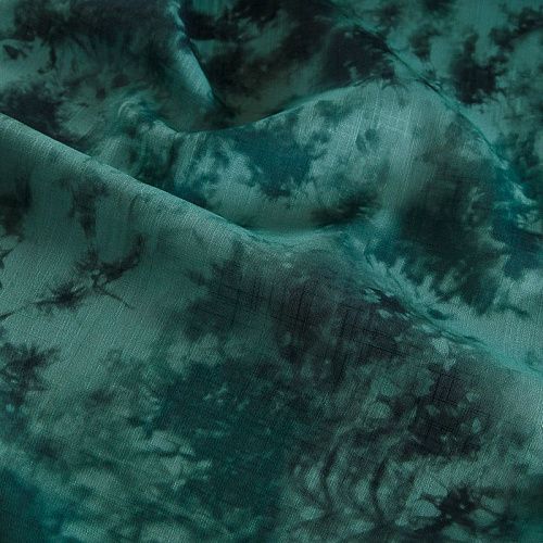 Лен искусственный 035-17439 зеленый принтованный